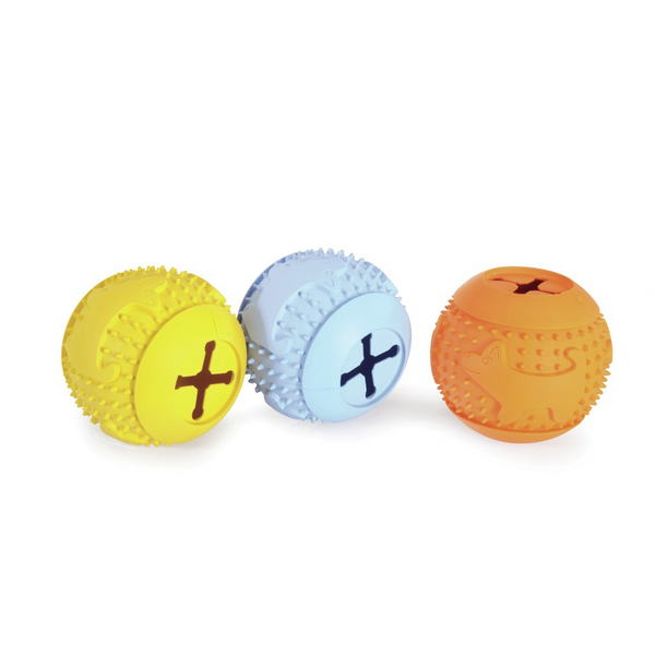 Игрушка для собак резиновый мяч для лакомств 75 мм