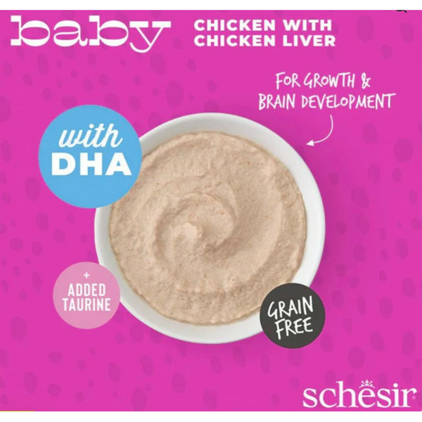 Schesir Baby Mousse Chicken&Chicken Liver 70g - vistas un vistas aknu uzputenis kaķēniem, 5 image