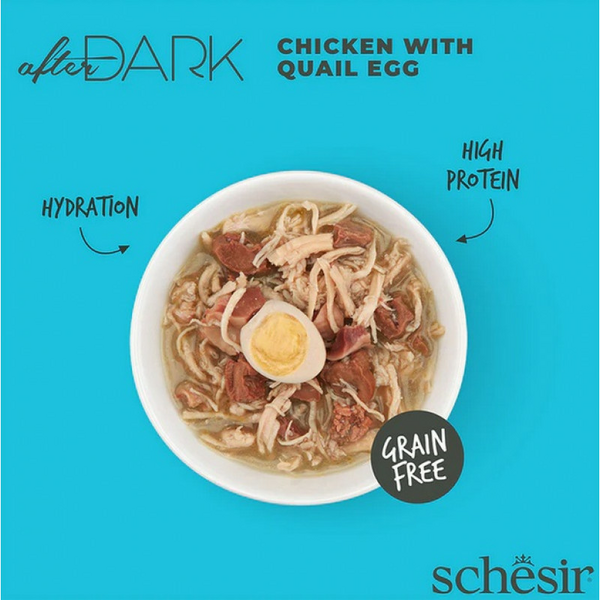 Schesir After Dark Chicken with Quail Egg 80g - vista un paipalas ola buljonā, 4 image