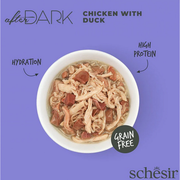 Schesir After Dark Chicken with Duck 80g - vista un pīle buljonā, 4 image