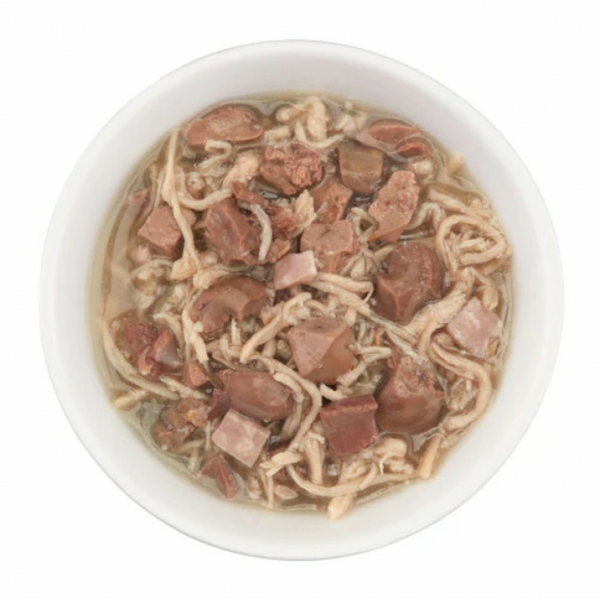 Schesir After Dark Chicken with Ham 80g - vista un šķiņķis buljonā, 2 image