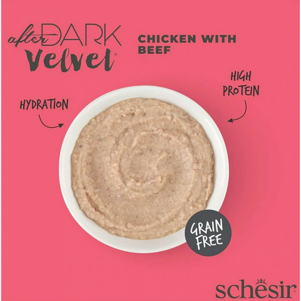 Schesir After Dark Chicken with Beef Velvet Mousse 80g - vistas un liellopa gaļas uzputenis, 3 image