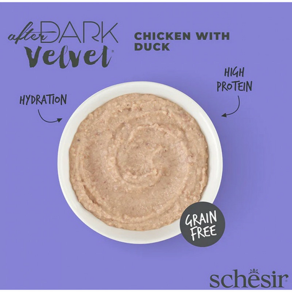 Schesir After Dark Chicken with Duck Velvet Mousse 80g - vistas un pīles uzputenis, 3 image