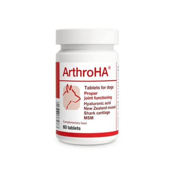 Minerālu papildbarība suņiem Dolvit ArthroHA 60 tab - koriģē locītavu darbību