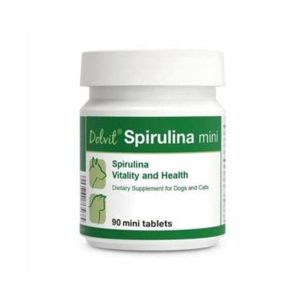 Дополнительный минеральный корм для собак и кошек Dolfos Dolvit Spirulina mini 90 таб - добавляет жизненных сил