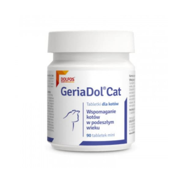 Минеральная добавка Dolvit GeriaDol cat 90 табл - для пожилых кошек