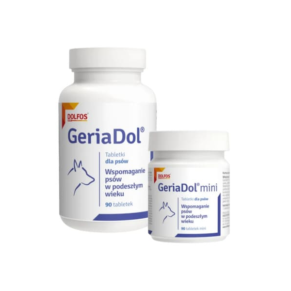 Minerālu papildbarība Dolvit GeriaDol Dog 90 tab - gados vecākiem suņiem