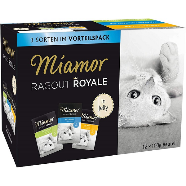 Miamor Ragout Royale Mix in Jelly 12x100g - maigi gaļas gabaliņi želējā
