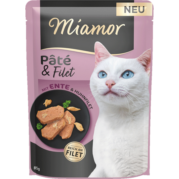 MIAMOR Pate&Filet mit Ente&Huhnfilet 85g - Pastēte kaķiem ar pīles gaļu un vistas fileju