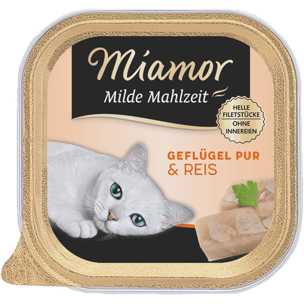 MIAMOR Mild Meal Poultry Pure&Rice 100g - ar mājputnu gaļu un rīsiem