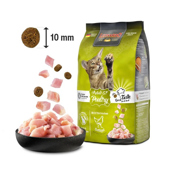 Leonardo Adult Grain Free Poultry 1.8kg - Беззерновой корм для кошек с домашней птицей, изображение 2