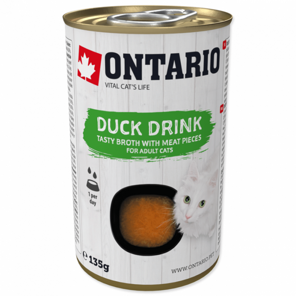 Ontario Drink Adult Duck 135g - gards buljons ar pīles gaļas gabaliņiem