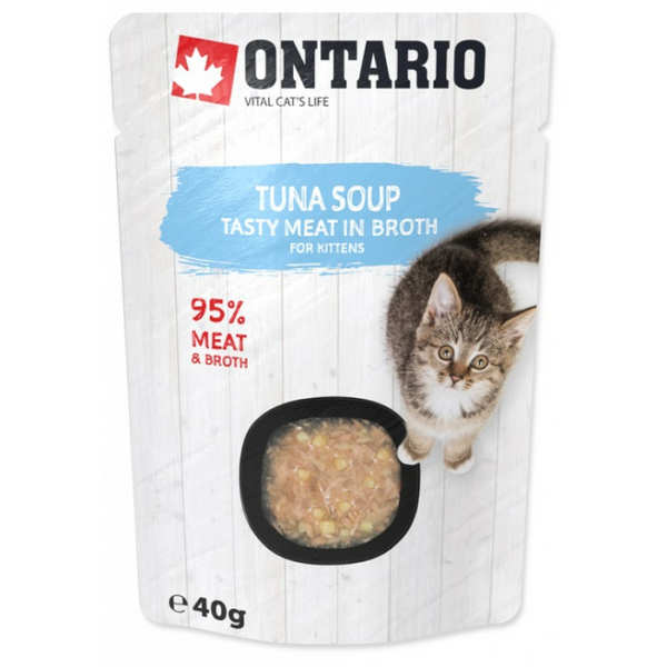 Ontario Soup Kitten Tuna 40g - Garšīgs buljons ar tunča gabaliņiem