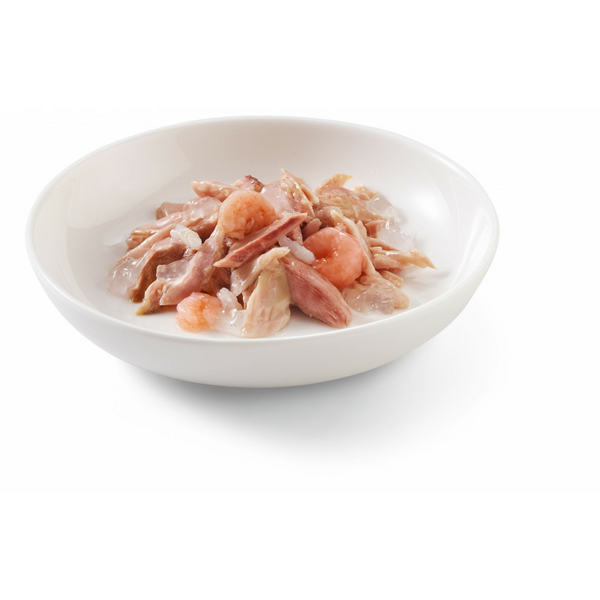 Schesir Cat Tuna with Shrimps In Jelly 85g - полноценное питание, тунец и креветки в желе, изображение 2