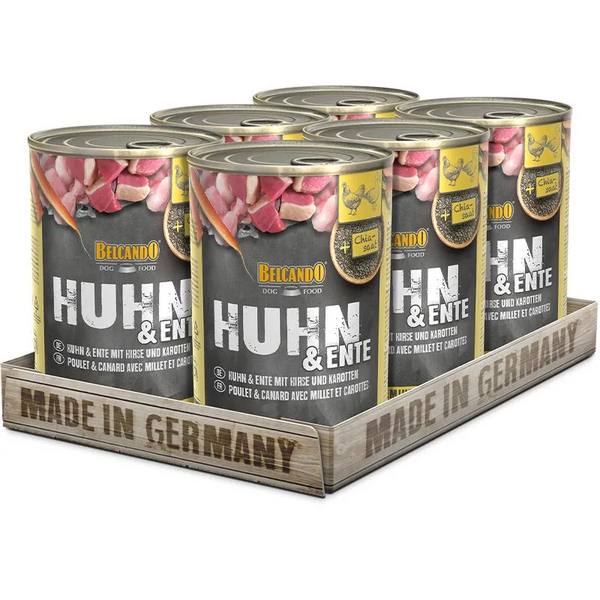 Belcando Chicken&Duck with millet&carrots 400gr - Suņu konservi ar vistas un pīles gaļu, cukini un burkaniem, 4 image