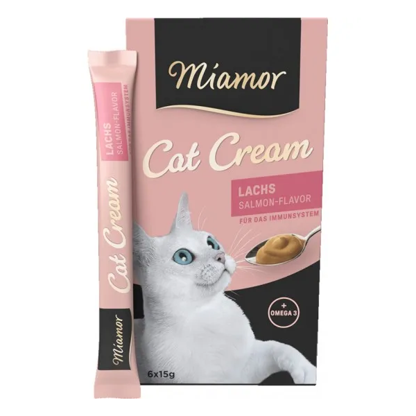 Miamor Lasch Cream 15g x 6 - Gardums kaķiem ar lasi un Omega 3