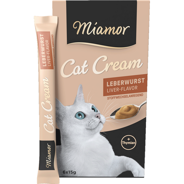 Miamor Cat Snack Cream 15gx6 - Gardums kaķiem vielmaiņas stimulēšanai