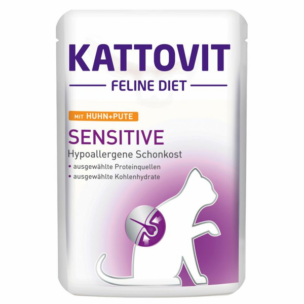 Kattovit Sensitive Huhn&Pute 85g - для котов с пищевыми аллергиями