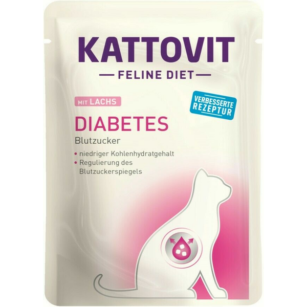 Kattovit Diabetes Lachs 85g - Консервы из лосося для кошек с диабетом