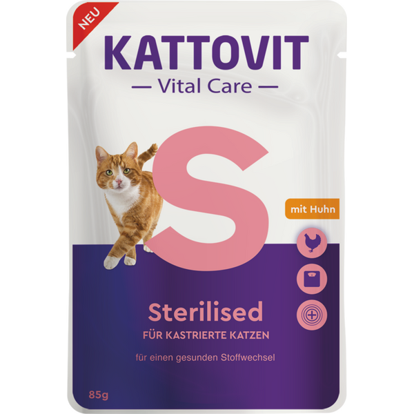 Kattovit Vital Care Sterilised 85g - konservi sterilizētiem kaķiem