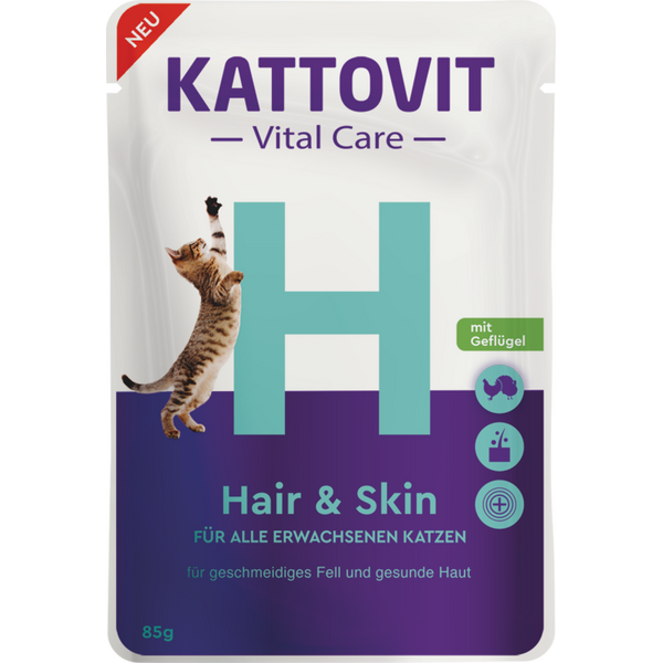 Kattovit Vital Care Hair&Skin 85g - Konservi kaķiem, ādas un apmatojuma veselībai