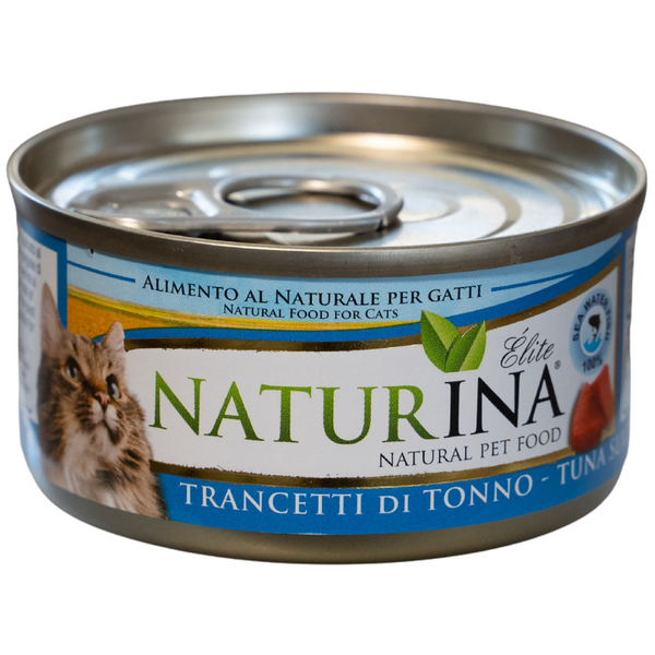 NATURINA ELITE WET TUNA SLICES 70G - KONSERVI KAĶIEM (TUNČA GABALIŅI)