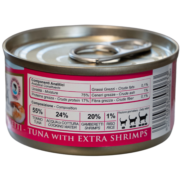 NATURINA ELITE WET TUNA WITH SHRIMPS 70G - KONSERVI KAĶIEM (TUNCIS AR GARNEĻĒM), 3 image