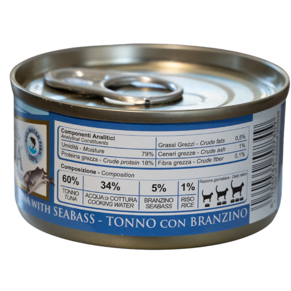 NATURINA ELITE TUNA WITH SEA BASS 70G - KONSERVI KAĶIEM AR TUNCI UN JŪRAS ASARI, 3 image