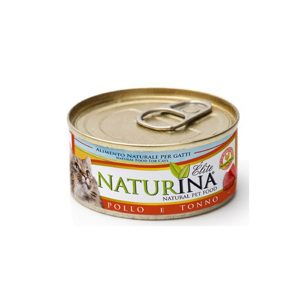 NATURINA ELITE WET CHICKEN WITH TUNA 70G - KONSERVI KAĶIEM (VISTA AR TUNCI)