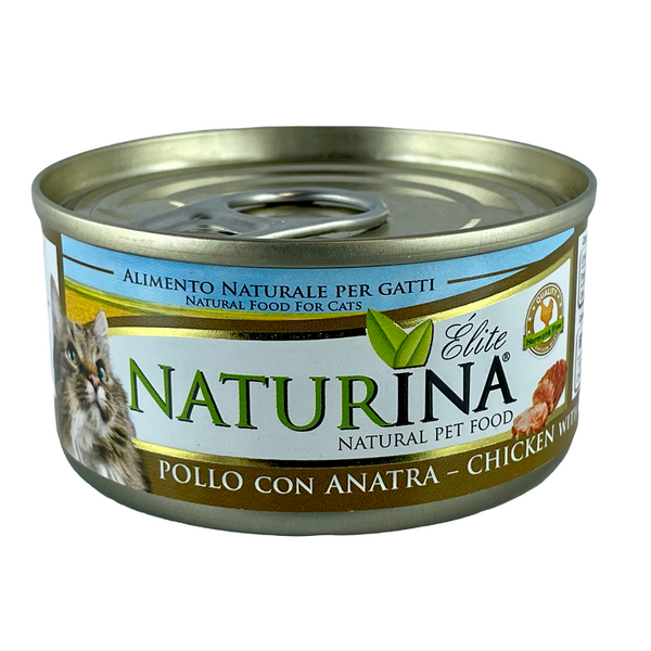 NATURINA ELITE WET CHICKEN WITH DUCK 70G - KONSERVI KAĶIEM (VISTA AR PĪLI)