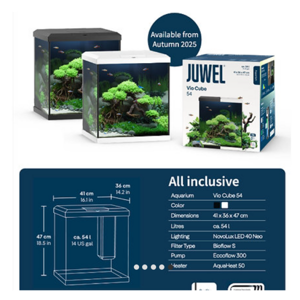 Juwel Vio Cube 54 LED White 54L - nokomplektēts akvārijs, 4 image