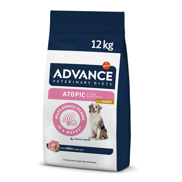 ADVANCE VETERINARY DIETS DOG ATOPIC RABBIT 12KG - VIDĒJO UN LIELO ŠĶIRŅU PIEAUGUŠIEM SUŅIEM AR ATOPISKO DERMATĪTU