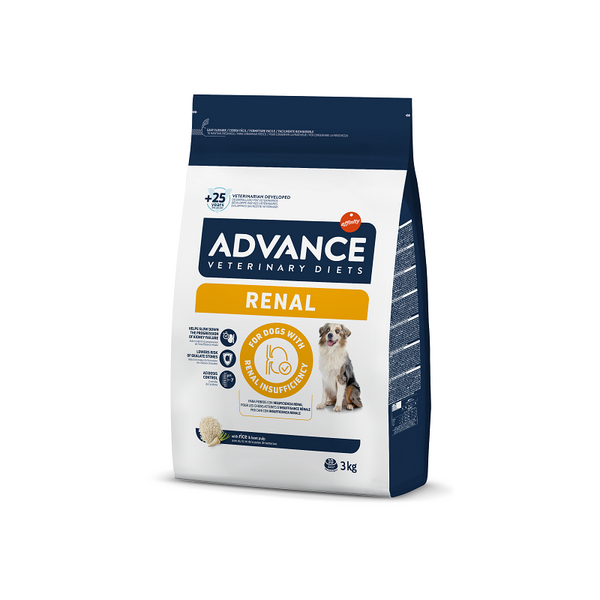 ADVANCE VETERINARY DIETS DOG RENAL 3KG - ДЛЯ СОБАК С НАРУШЕНИЯМИ РАБОТЫ ПОЧЕК