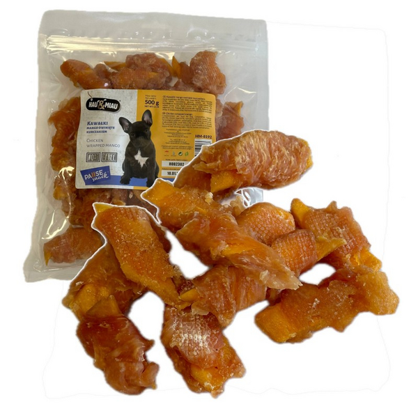 1+1 HAU & MIAU chicken wrapped mango 500g
