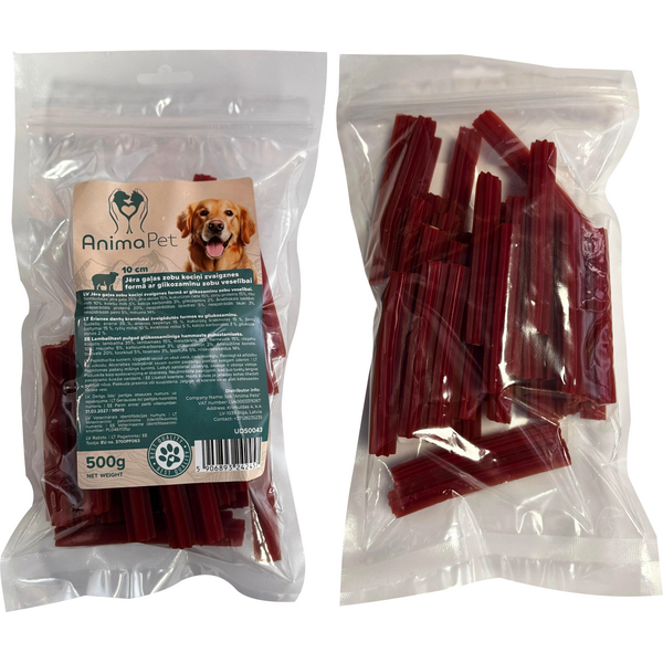 AnimaPet палочки для зубов из баранины с глюкозамином 10 см, 500g - дополнительный корм для собак, палочки для чистки зубов