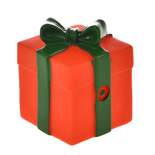 Barry King rotaļlieta suņiem, Ziemassvētku dāvana ar skaņu, sarkana 8.5 x 6 cm