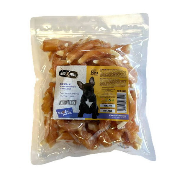 1+1 HAU & MIAU chicken wrapped coconut 500g