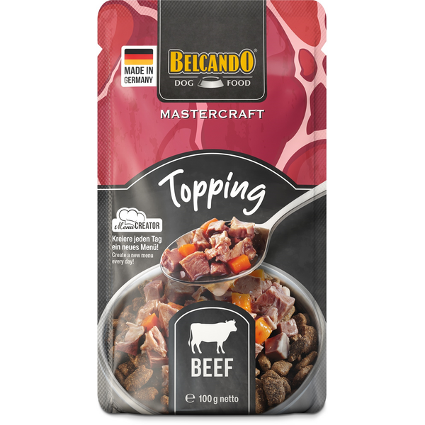BELCANDO MASTERCRAFT TOPPING BEEF WITH CARROTS 100G - KONSERVI SUŅIEM, 3 image