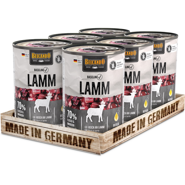 BELCANDO BASELINE WITH LAMB 400GR - SUŅU KONSERVI AR JĒRU BEZ GRAUDIEM, 3 image