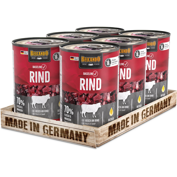 BELCANDO BASELINE WITH BEEF 400GR - SUŅU KONSERVI AR LIELLOPU BEZ GRAUDIEM, 3 image