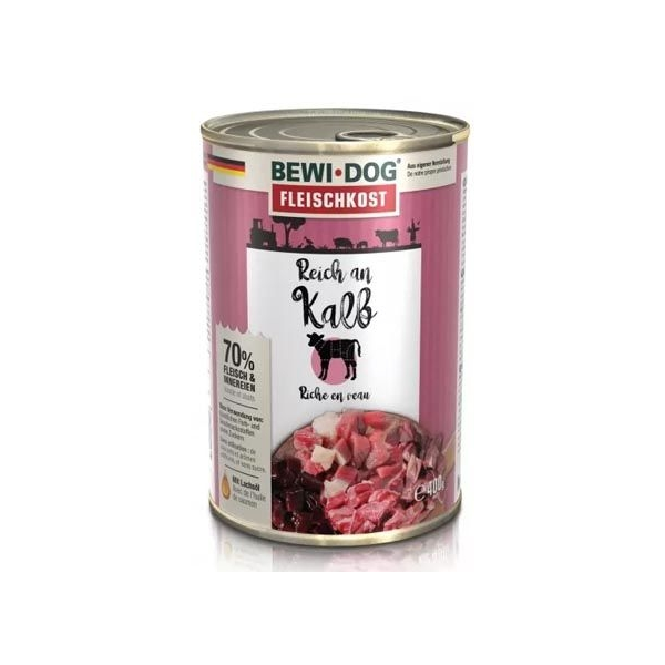 Bewi Dog rich in veal 400gr - Pieaugušiem suņiem ar teļa gaļu