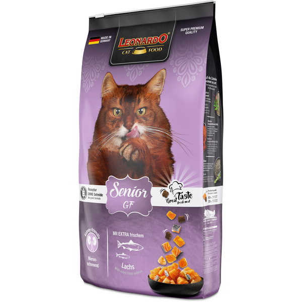 LEONARDO SENIOR GF SALMON 7.5KG - BEZGRAUDU SAUSĀ BARĪBA SENIORIEM KAĶIEM AR LASI, 2 image