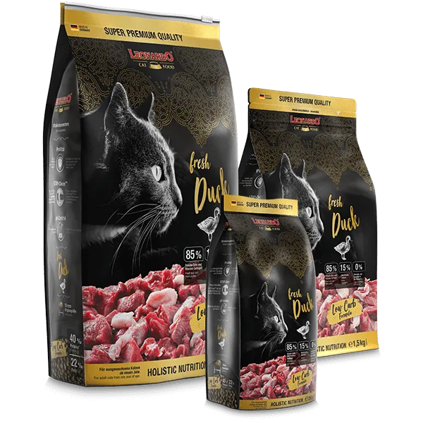 LEONARDO ADULT FRESH DUCK 250G - BEZGRAUDU SAUSĀ BARĪBA KAĶIEM AR PĪLI, 2 image