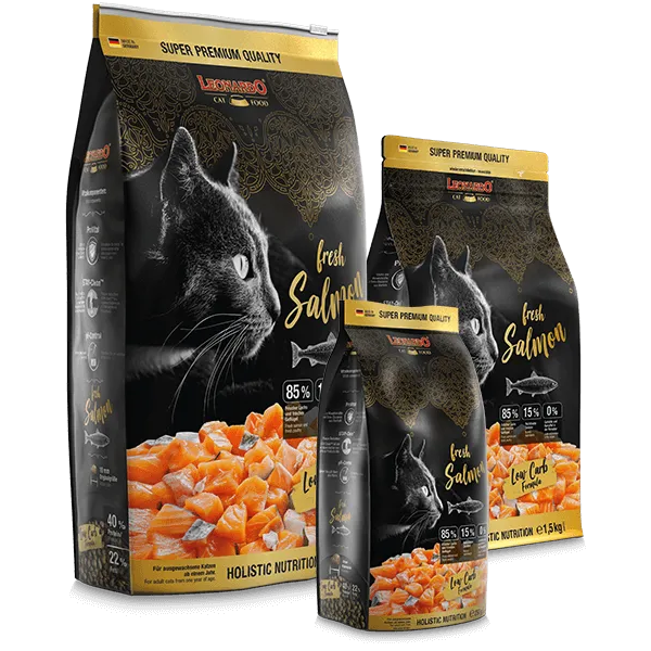 LEONARDO ADULT FRESH SALMON 250G - BEZGRAUDU SAUSĀ BARĪBA KAĶIEM AR LASI, 2 image