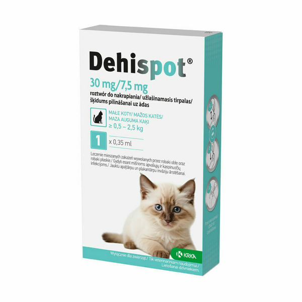 DEHISPOT 30MG/7,5MG ŠĶĪD 0.35ML N1 KAĶIEM 0.5-2.5KG