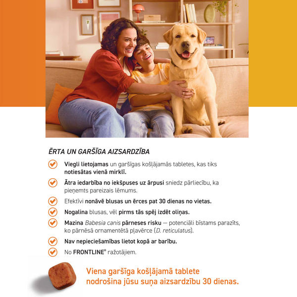 FRONTPRO 11MG KOŠĻ TABL SUŅIEM (2-4KG) S N1 (1 tablete) - Pretblusu un pretērču košļājamās tabletes, 4 image