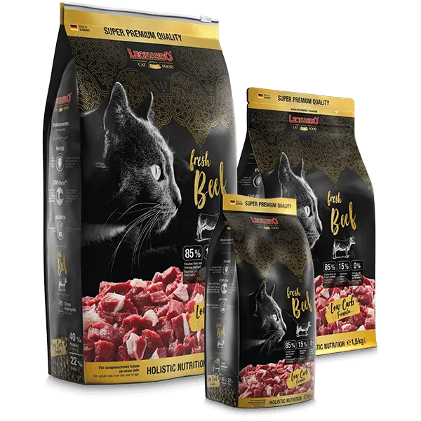 LEONARDO ADULT FRESH BEEF 250G - BEZGRAUDU SAUSĀ BARĪBA KAKIEM AR LIELLOPU UN MĀJPUTNU GAĻU, 2 image