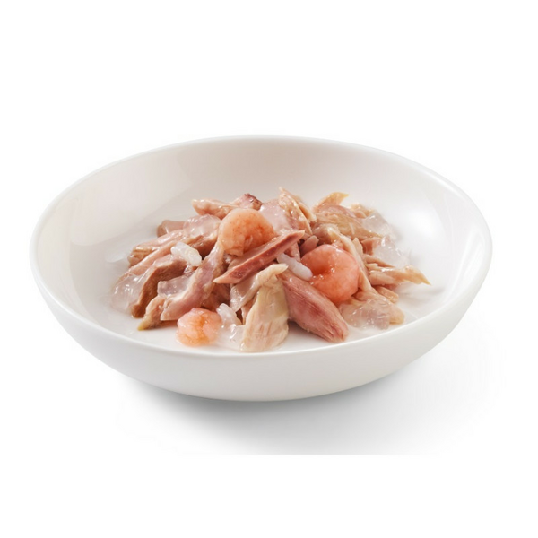 Schesir Cat Tuna with Shrimps in Jelly 85g - pilnvērtīgā barība - tuncis un garneles želejā, 2 image