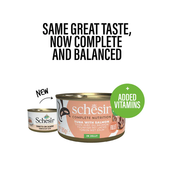 Schesir Cat Tuna with salmon in jelly 85g - Tuncis ar lasi želejā, 2 image