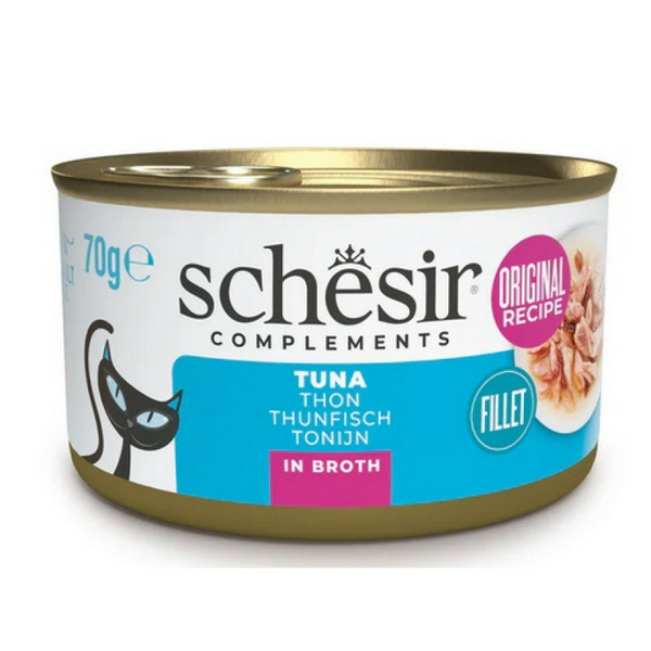 Schesir Cat Tuna in broth 70g - Tuncis buljonā